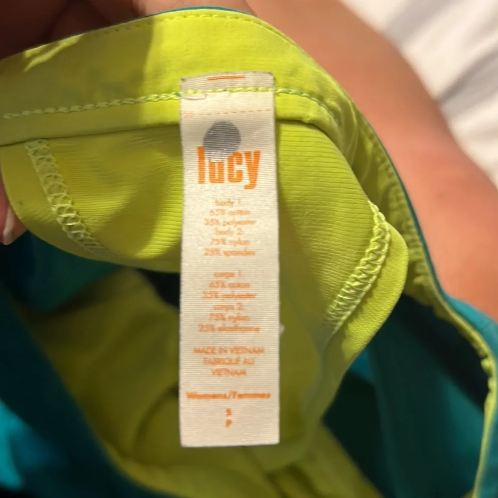 Lucy Teal and Lime Women's Top - Picture 6 of 6